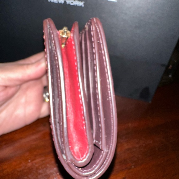 Coach Patent Leather Embossed Signature Corner Zip Medium Wallet - Picture 3 of 13